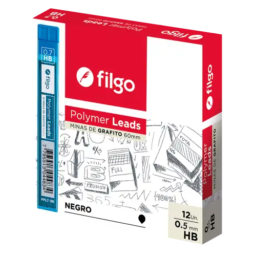 MINAS GRAFITO 0.5MM HB FILGO