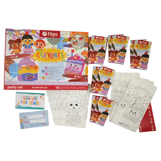 PARTY SET CRAYONES DE CERA FILGO