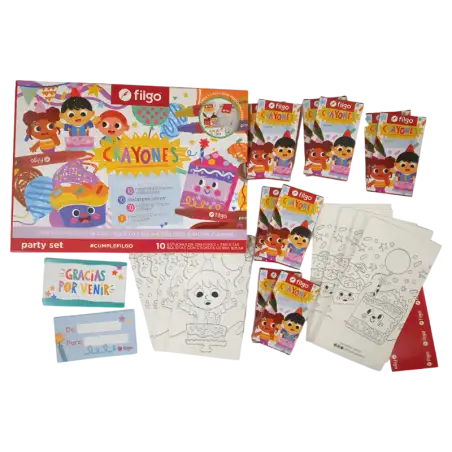 PARTY SET CRAYONES DE CERA FILGO