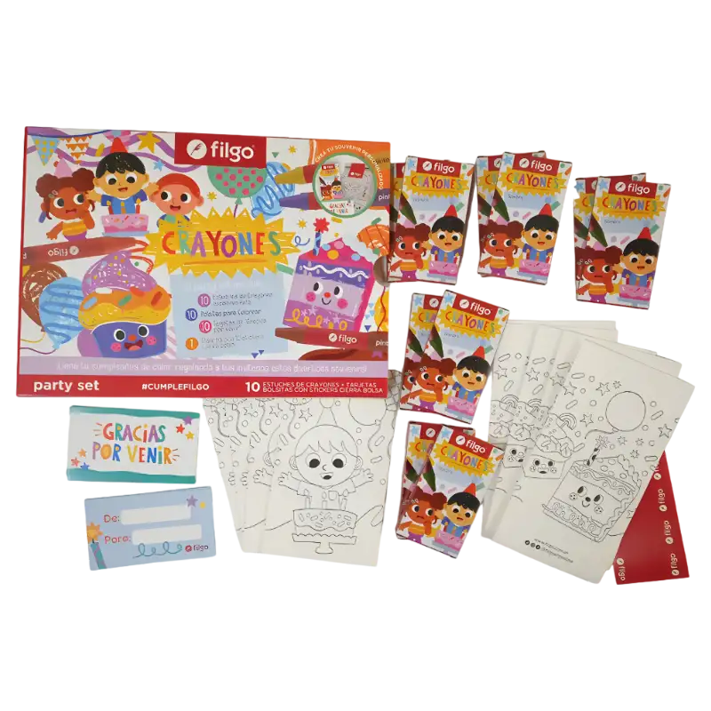 PARTY SET CRAYONES DE CERA FILGO