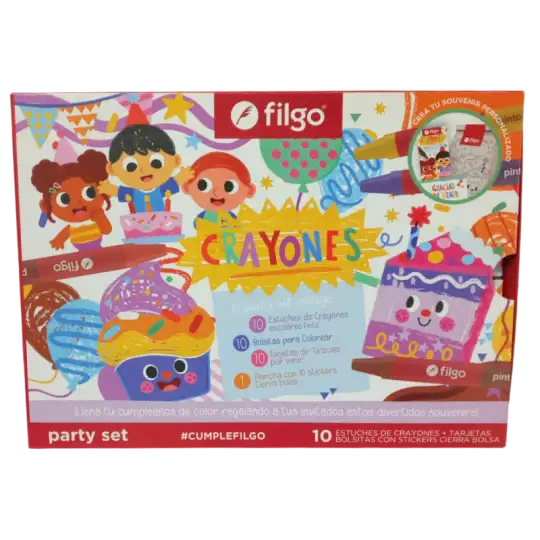 PARTY SET CRAYONES DE CERA FILGO