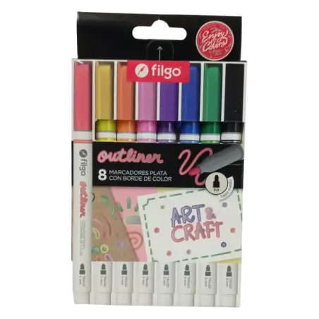 MARCADOR DOBLE TINTA OUTLINER X8 FILGO