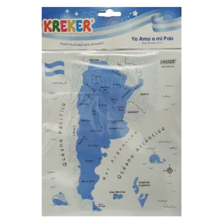 MAPA ARGENTINA 2 COLORES CON SERIGRAF