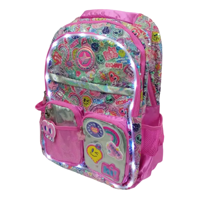 MOCHILA ESPALDA 18 CON LUZ MAGIC PATCH