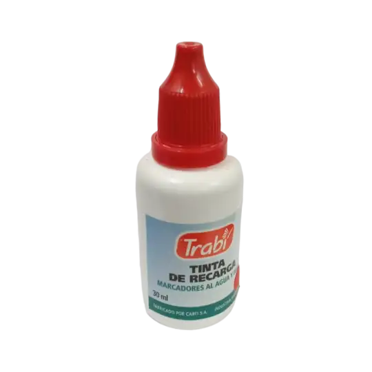 TINTA AL AGUA  ROJO TRABI 30ML X1