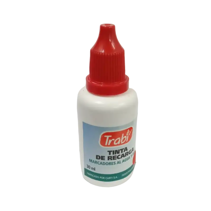 TINTA AL AGUA  ROJO TRABI 30ML X1