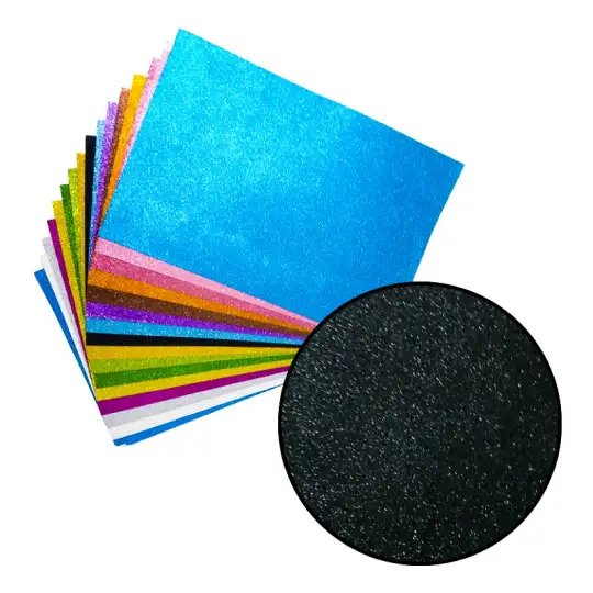 GOMA EVA GLITTER REXON 40X60 NEGRO X1