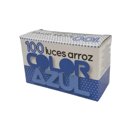 LUCES ARROZ AZUL X100 TRANSP