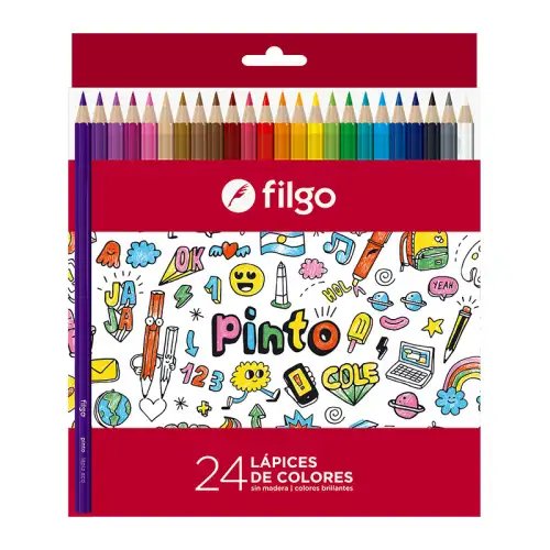 LAPICES DE COLORES X24 LARGOS FILGO
