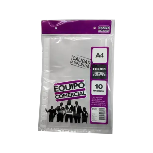 FOLIO A4 EC  EXTRA FUERTE X10 LUMA