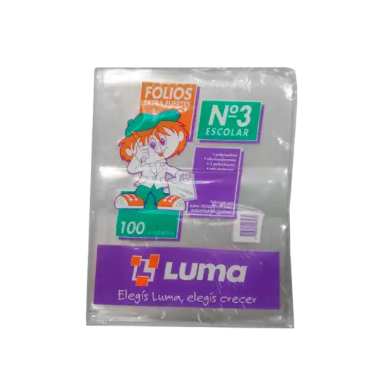 FOLIO ESCOLAR EXTRA FUERTE X100 LUMA