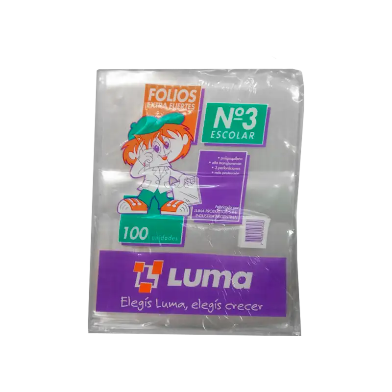 FOLIO ESCOLAR EXTRA FUERTE X100 LUMA