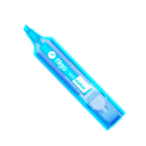 RESALTADOR TEXT MARKER FLUO CELESTE X1 FILGO