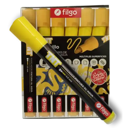MARCADOR PINTURA AL AGUA X1 TNT 3.0 AMARILLO FILGO