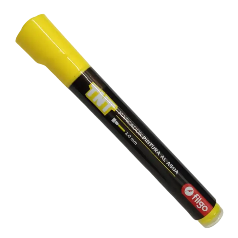 MARCADOR PINTURA AL AGUA X1 TNT 3.0 AMARILLO FILGO