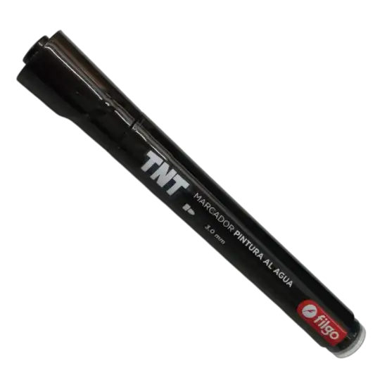 MARCADOR PINTURA AL AGUA X1 TNT 3.0 NEGRO FILGO