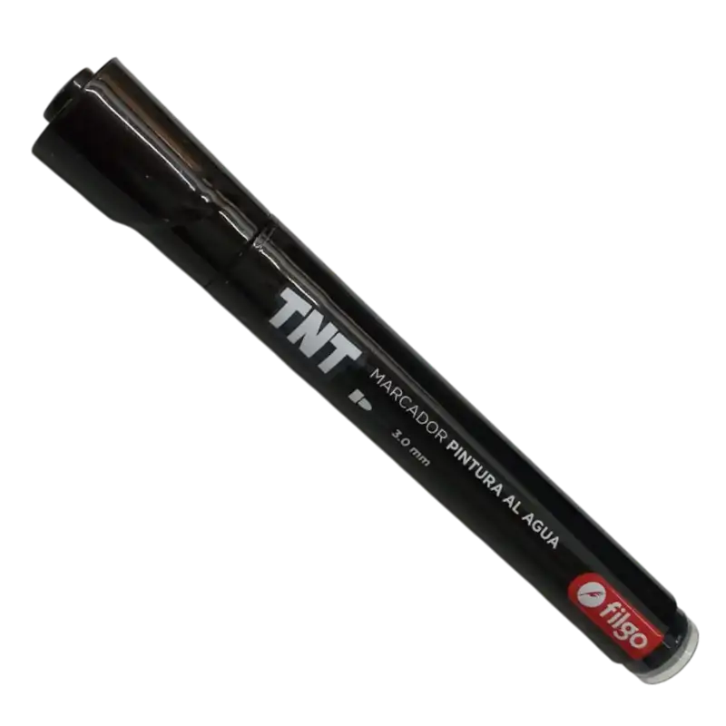 MARCADOR PINTURA AL AGUA X1 TNT 3.0 NEGRO FILGO