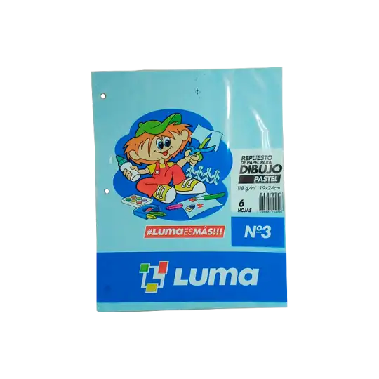 REPUESTO DIBUJO N3 PASTEL 6HJS LUMA