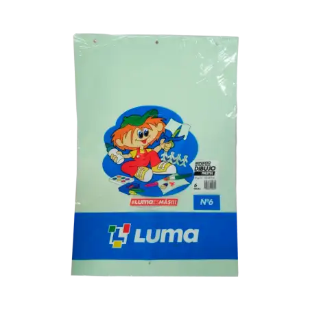 REPUESTO PAPEL PARA DIBUJO N6 PASTEL 6HJS LUMA