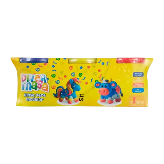 SET 3 POTES X150GR CON 3 MOLDES PARA MASAS BONTUS