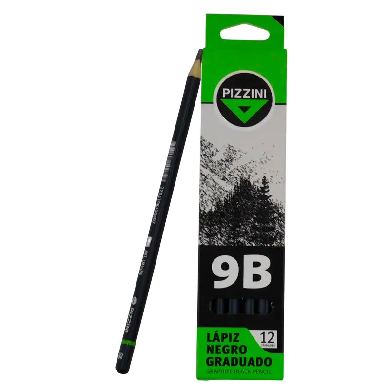 LAPIZ GRAFITO GRADUADO 9B X12
