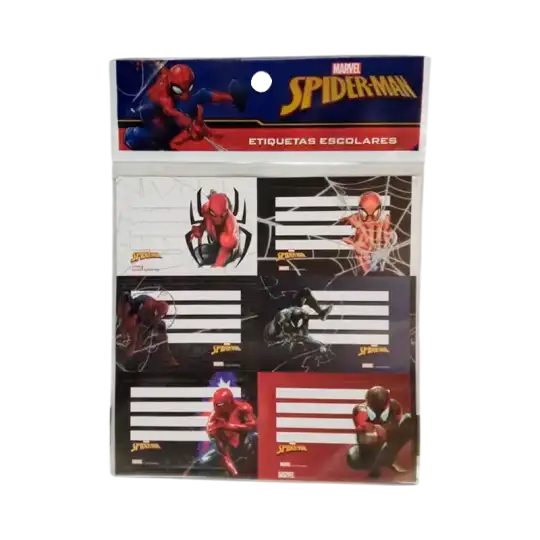 ETIQUETAS ESCOLARES MOOVING SPIDERMAN