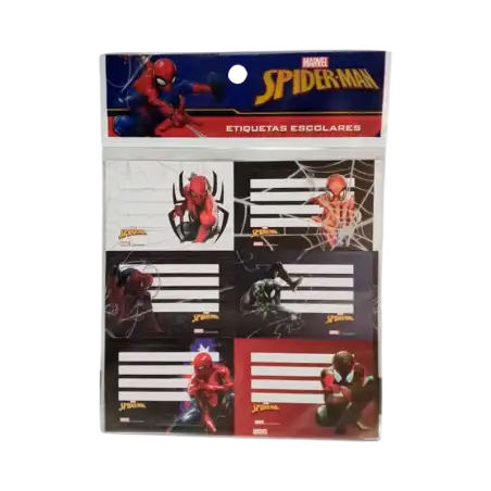 ETIQUETAS ESCOLARES MOOVING SPIDERMAN