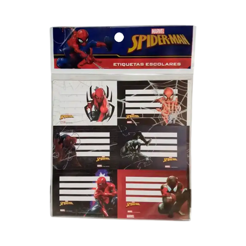 ETIQUETAS ESCOLARES MOOVING SPIDERMAN