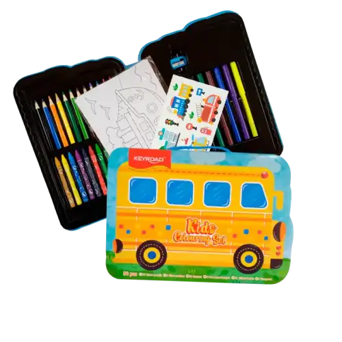 MALETIN SET PARA COLOREAR BUS