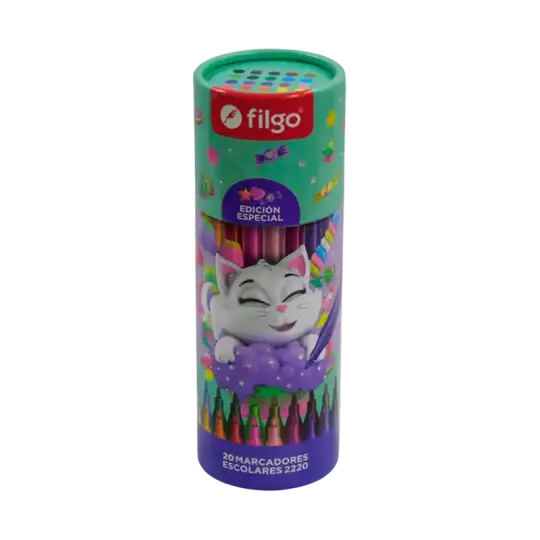 MARCADOR PINTO X20 TUBO GATITO FILGO