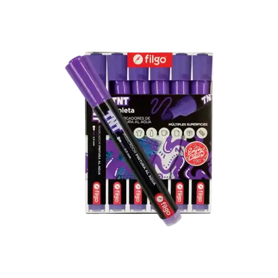 MARCADOR PINTURA AL AGUA TNT 3.0 VIOLETA X1 FILGO