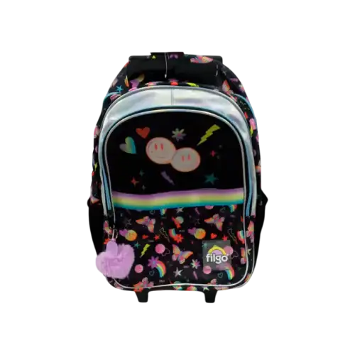 MOCHILA FILGO STARPAK 18 C/CARRO EMOJI