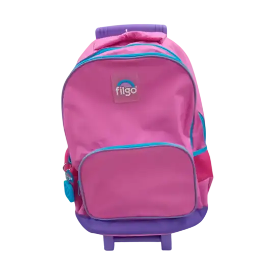 MOCHILA FILGO STARPAK PLAIN 18 C/CARRO FUCSIA