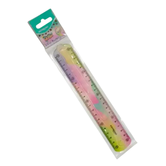 REGLA FLEX PASTEL CON GLITTER 20CM
