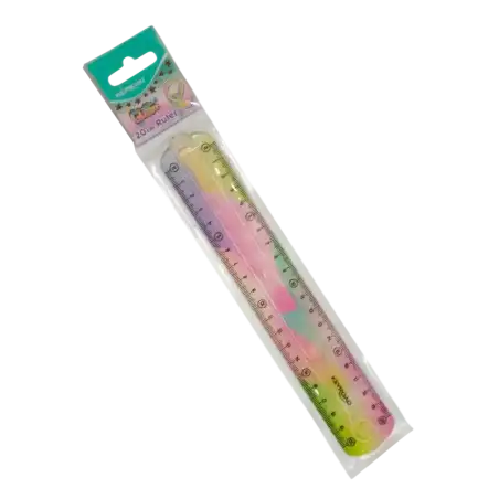 REGLA FLEX PASTEL CON GLITTER 20CM