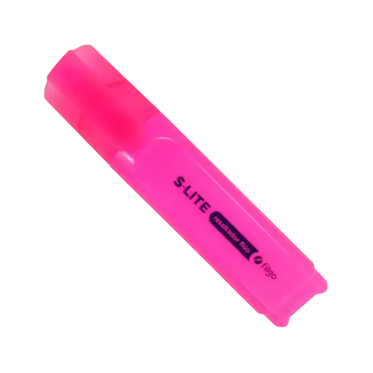 RESALTADOR CHATO SLITE ROSA FLUO FILGO X12