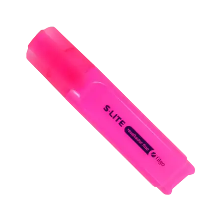 RESALTADOR CHATO SLITE ROSA FLUO FILGO X12