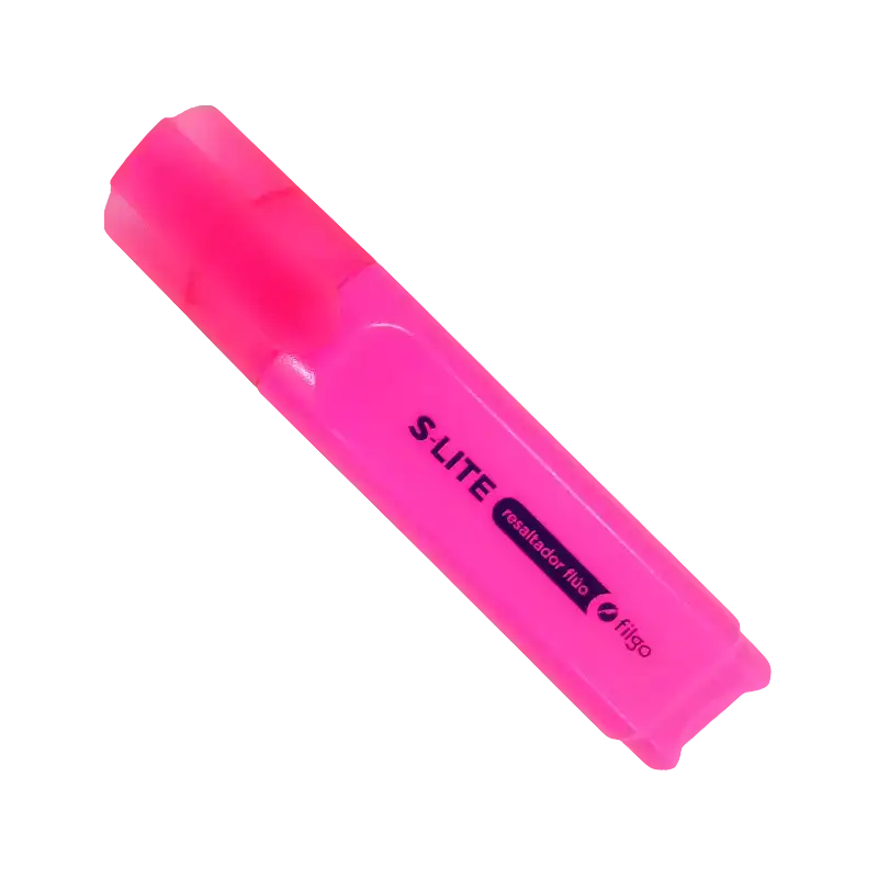 RESALTADOR CHATO SLITE ROSA FLUO FILGO X12