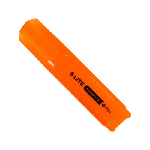RESALTADOR CHATO SLITE NARANJA FLUO X12 FILGO
