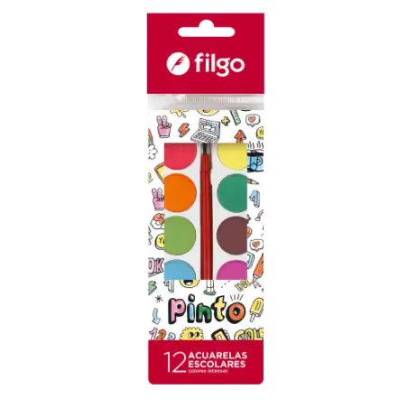 ACUARELA X12 ESTUCHE FLOWPACK FILGO