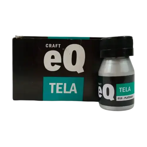PINTURA PARA TELA  PLATEADO 37CC EQ