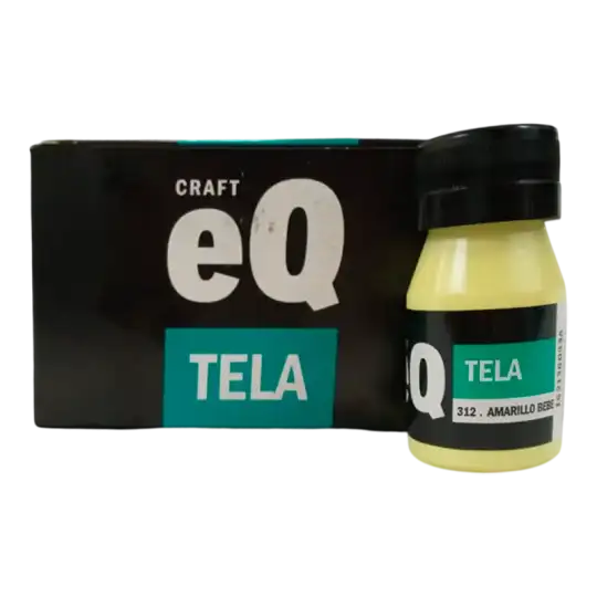 PINTURA PARA TELA AMARILLO BEBE 37CC EQ
