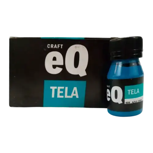 PINTURA PARA TELA AZUL CYAN 37CC EQ
