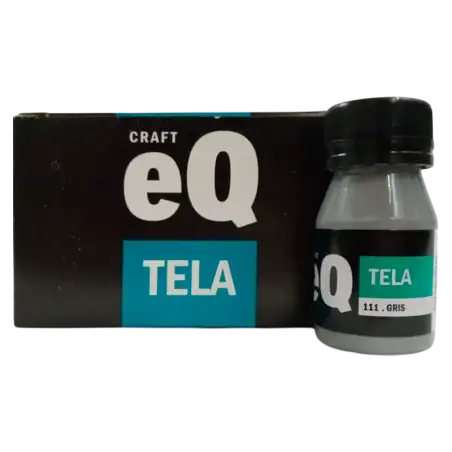 PINTURA PARA TELA GRIS 37CC EQ