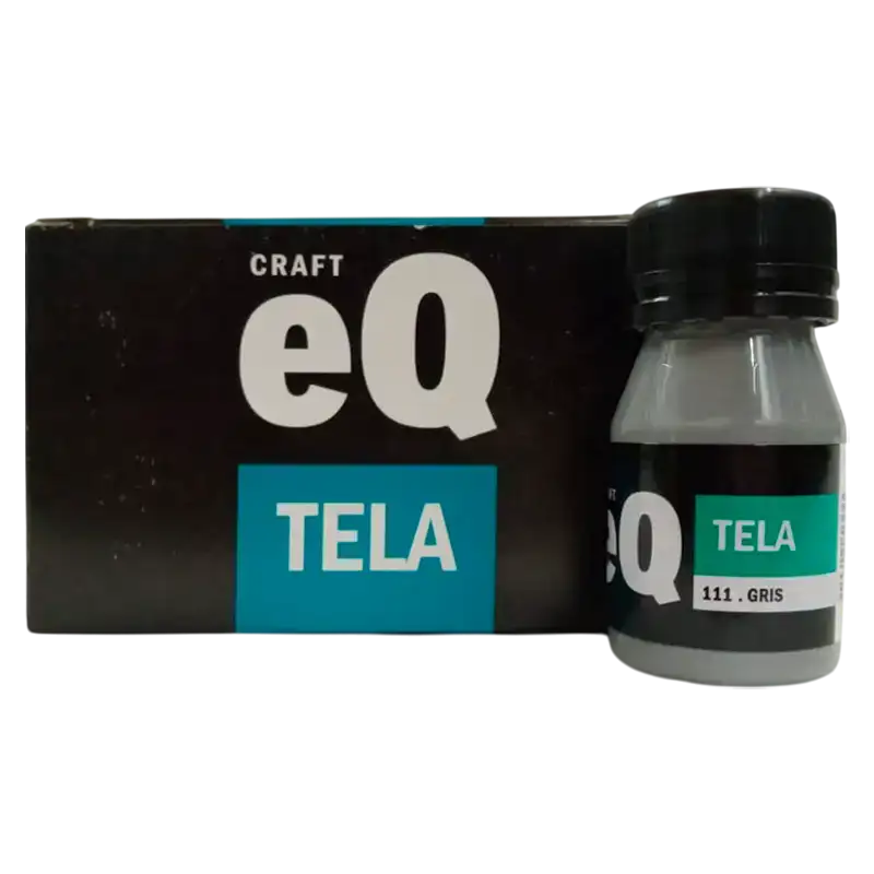PINTURA PARA TELA GRIS 37CC EQ