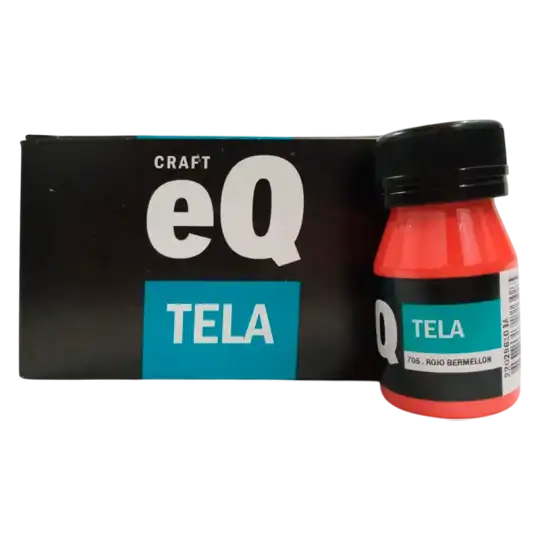 PINTURA PARA TELA ROJO BERMELLON 37CC EQ