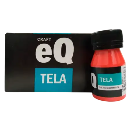 PINTURA PARA TELA ROJO BERMELLON 37CC EQ