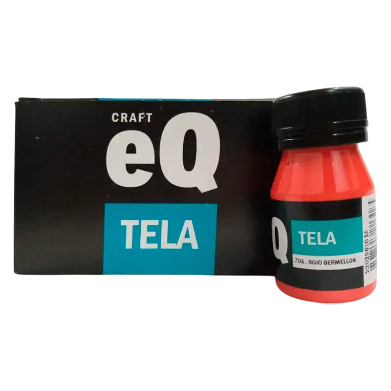 PINTURA PARA TELA ROJO BERMELLON 37CC EQ