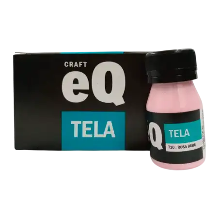PINTURA PARA TELA ROSA BEBE 37CC EQ