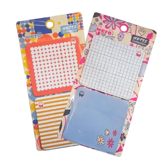 STICKER NOTE STRIPES FLORAL